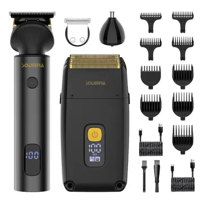 Solimpia Hair Clippers In Hair Trimmer Set Baldhead Beard Trimmer Home Haircut Kit All In One