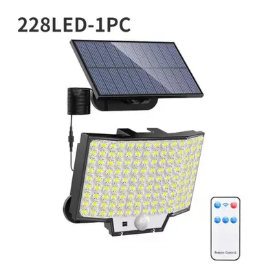 (228LED-1PC) 348led Solar Lamp Outdoor Security Light With Motion Sensor Waterproof 126/328led P