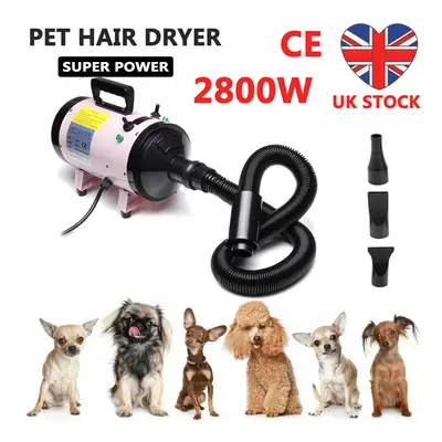 Professional Pet Grooming Hair Dryer 2800W Salon Blow Hairdryer Noise Reduction Quick Dry Heat S