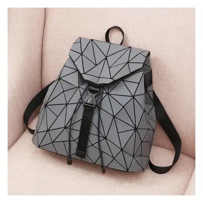 (grey) Irregular Geometric Triangle Sequin Backpack Women Bagpack Fashion Female Backpacks For G