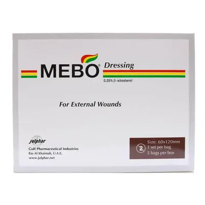 Mebo Wound Dressing 60x120mm (Pack of 5) - Advanced Healing & Protection for Burns, Cuts & Skin 