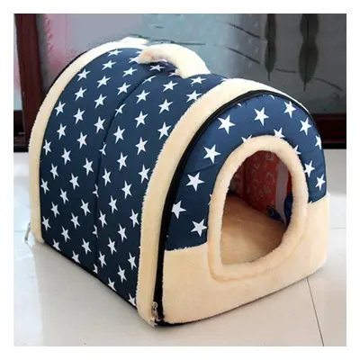 (blue, L) Pet Nest Teddy Dog Nest Cat Nest Foldable Four Seasons Universal Pet Bed For Your Pet