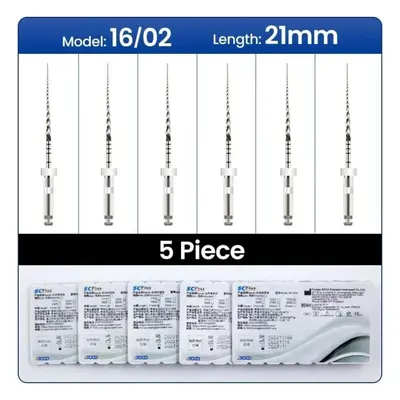 (as the picture, 21mm 02 boxs) Coxo Soco Plus Heat-activated Niti Root Canal Files Boxes Flexibl