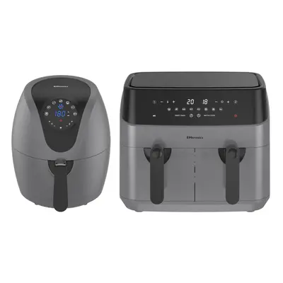 Emtronics 4.5L & 9L Air Fryer Set - Grey