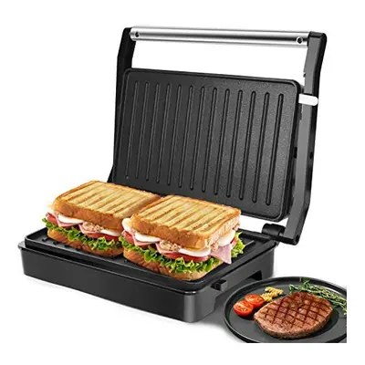 Aigostar Sandwich Toaster, 1000W Deep Fill Toastie Maker, Slice Panini Press, Electric Grill wit