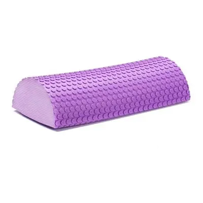 (Purple) Semicircular Massage Foam Shaft Yoga Pilates Fitness Equipment Floating Balance Pad Ind