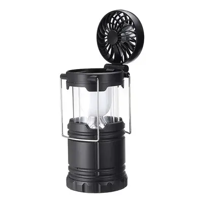 (White) in COB/Ball Bulb Camping Light Multifunction Camping Emergency Lantern With Fan Work Lig