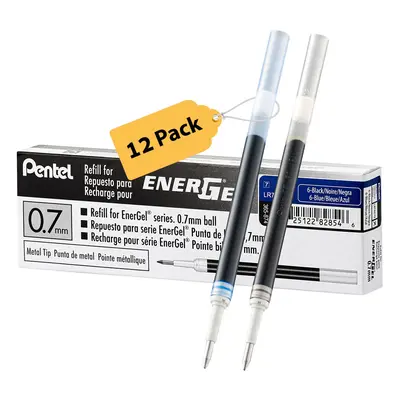 Pentel Energel 0.7 Refill Ink for BL57 & BL77 Pens Box of Black and