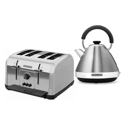 Morphy Richards Venture Brushed Steel Kettle & Slice Toaster Set