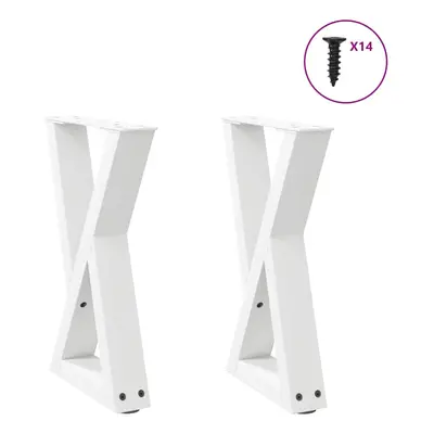 (white, x (42-43.3) cm) vidaXL Coffee Table Legs pcs Black 60x(30-31.3) cm Steel