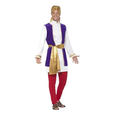 Smiffy's Men's Arabian Prince Costume, Top, Waistcoat, Trousers, Belt And