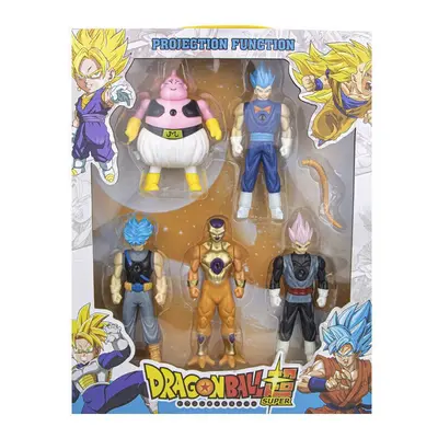 (Set Of E 5pcs) Dragon Ball Z light projection Goku Vegeta movable doll model children's gifts c