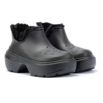 (Black, (Adults')) Crocs Stomp Lined Shorty Women's Black Boots