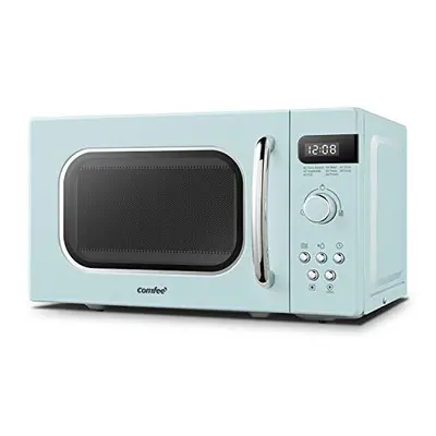 COMFEE Retro Style 800w 20L Microwave Oven with Auto Menus, Cooking Power Levels, and Express Co