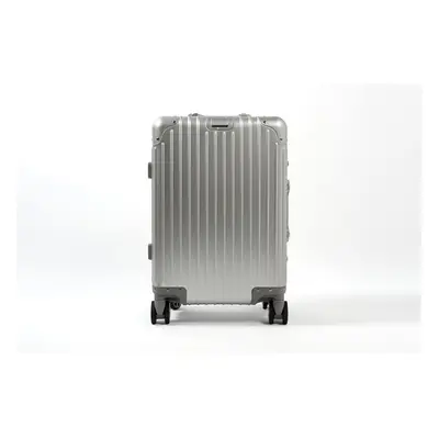 Aluminium Suitcase 20" Carry On Premium Spinner Case - Silver