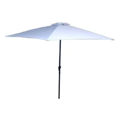 2.7m Wind Up Garden Parasol with Aluminium Shaft in Grey