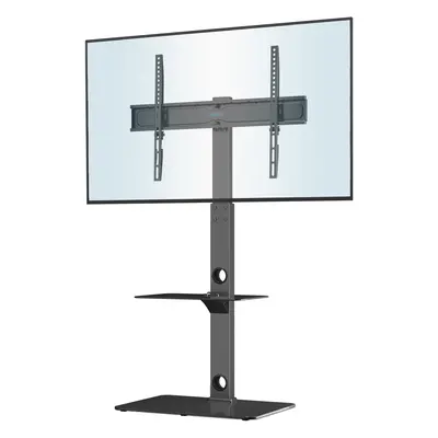 BONTEC Universal Floor TV Stand for inch LED OLED LCD Plasma Flat Curved Screens, Height Adjusta