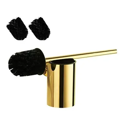 bgl Wall Mounted Gold Toilet Brush, Stainless Steel Round Toilet Brush Holder for Bathroom (gold