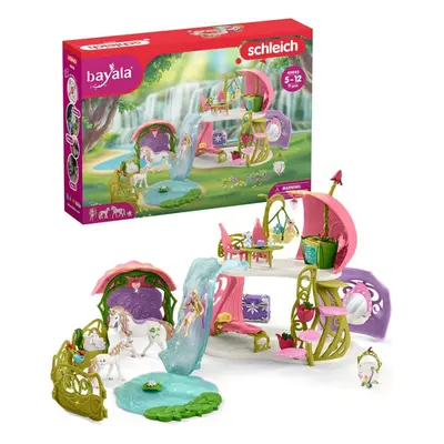 Schleich bayala Fairy and Unicorn Gifts for Girls and Boys Glittering Flower Dollhouse with Fair