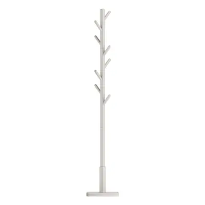 VASAGLE Solid Wood Coat Rack Free Standing Hall Coat Tree with Hooks Height Options for Coats Ha