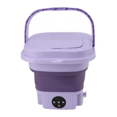 (as the picture, euplug) 11l Portable Washing Machine Small Washer Foldable Washer And Spin Drye