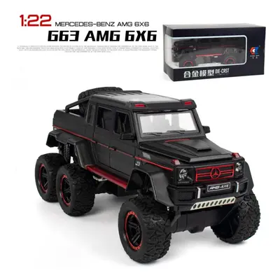 (black, 1/22-23.5x11x10cm) 1/22 Scale Benz G63 Amg 6x6 V12 Off-road Black Pickup Model Car, Zinc