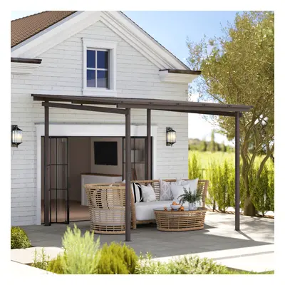 Outsunny x 3(m) Waterproof Metal Pergola Easy to Assemble Lean to Pergola