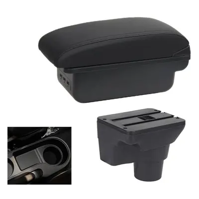 (black) For Kia Rio Armrest For Kia Rio X X-line Auto Storage Box Car Armrest Box Accessories Re