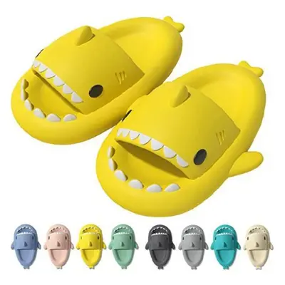 (yellow, 42-43) Breathable Shark Slippers Eva Slippers Men&apos;s Women&apos;s Summer Indoor Non