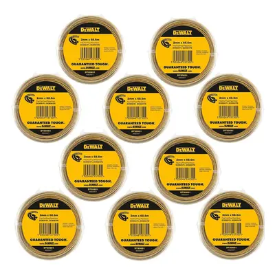 10x Dewalt DT20651-QZ Line Trimmer Wire 2mm 68.6m Dewalt DCM561 DCM561P1 DCM56PB