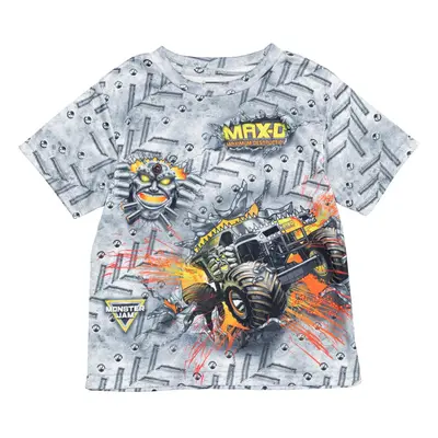 Monster Jam Maximum Destruction Little Boys graphic T-Shirt grey