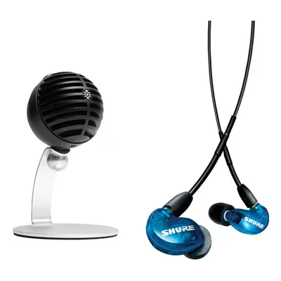 (Blue) Shure MV5C Home Office Mic & AONIC Earphones