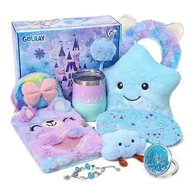 Frozen Gifts for Girls 7 9 Year Old Toys Set Light Up Pillow Star Eye Mask Plush Diary with Lock