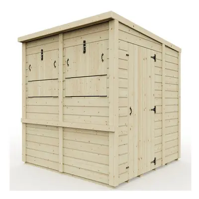 (6ft x 6ft) Everest Party Shed with Pent Roof, Door and Hatches