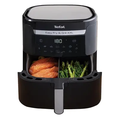 Tefal Easy Fry 2in1 Digital Dual Air Fryer & Grill, 6.5L or 3.25L x2 Drawer Capacity, Programs, 