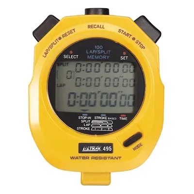 Ultrak Dual Split Memory Stopwatch - Yellow