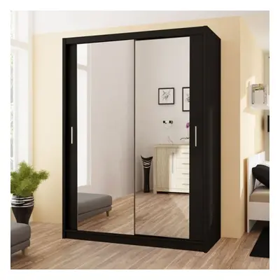 (Black, 120) Modern Bedroom Mirror Sliding Door Wardrobe DAKO 3-- SIZES, COLORS