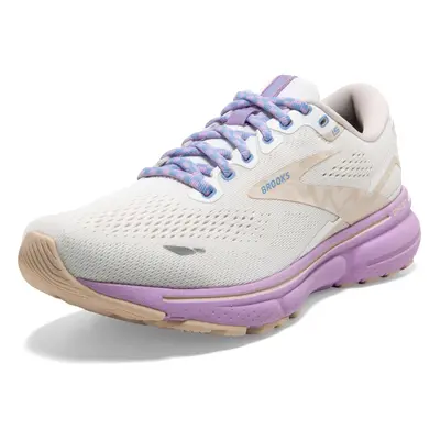 Brooks Women's Ghost Neutral Running Shoe - White/Parchment/Lavendula - Medium