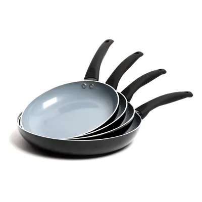 MasterClass Ceramic Non-Stick Eco Frypan Bundle with Frying Pans Sized 24cm, 26cm, 28cm & 30cm