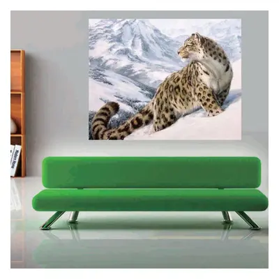 Snow Leopard DIY Acrylic Paint Number Kit Oil Paintings Canvas Decorations