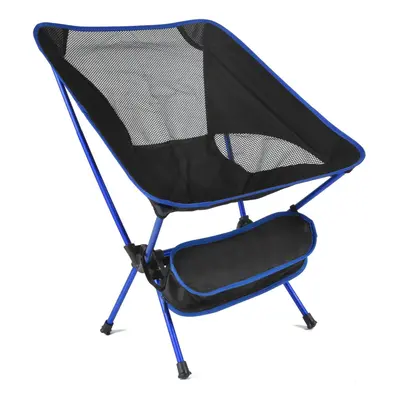 (Blue) Portable Ultralight Folding Chair 210KG High Load Outdoor Camping Chair Hiking Picnic Fis