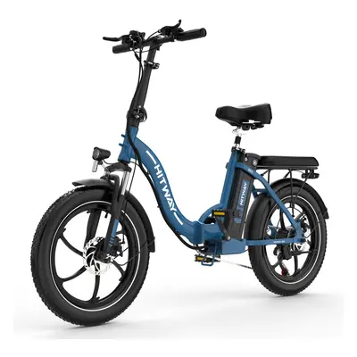 (Blue) Hitway BK6SL Folding Electric Bike 250W E-bike