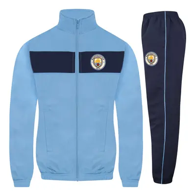 (Navy Blue, Years) Manchester City Boys Tracksuit Jacket & Pants Set Kids OFFICIAL Football Gift