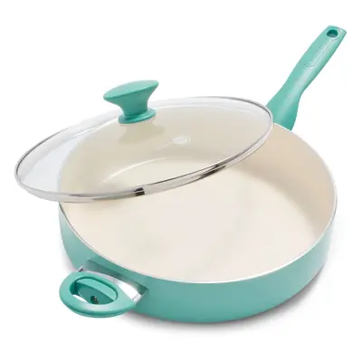 GreenPan Rio Healthy Ceramic Nonstick 5QT Saute Pan Jumbo Cooker with Helper Handle and Lid PFAS