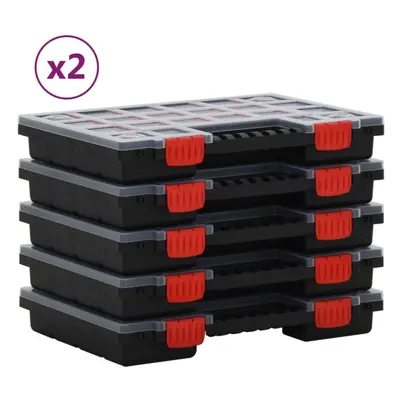 vidaXL 10x Assortment Boxes 34.5x25x5 cm Polypropylene Tool Storage Case Box