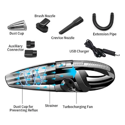 2024 Wireless Handheld Vacuum 8500pa Powerful Cyclone Suction Portable Rechargeable Vacuum Clean