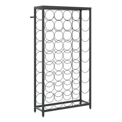 vidaXL Wine Rack for Bottles Wine Shelf Bottle Holder Black Wrought Iron