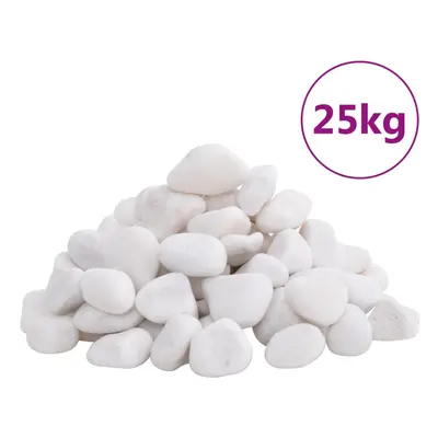 vidaXL Polished Pebbles Landscaping Decorative Stones River Rocks kg White