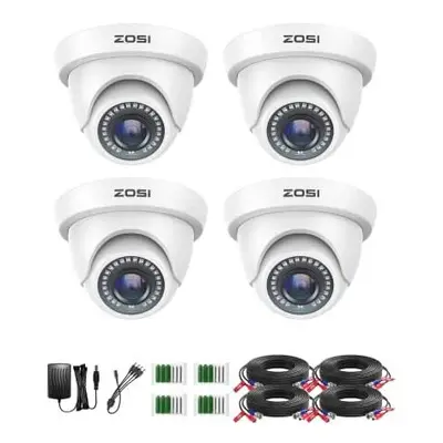 ZOSI Pack 1080p HD-TVI Home Security Camera Outdoor Indoor 1920TVL, 80ft Night Vision, 90View An