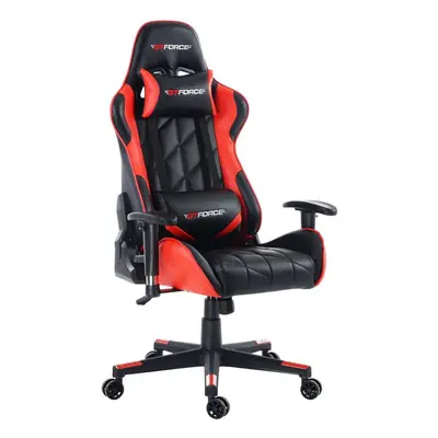 (Red) GTFORCE PRO GT Reclining Sports Racing Gaming Office Desk PC CAR Faux Leather Chair (Blue)